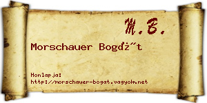 Morschauer Bogát névjegykártya